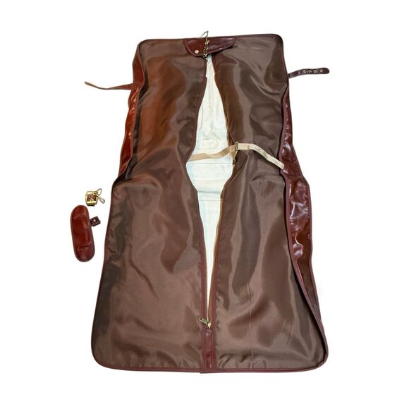 Royalton Men's Brown Trim Folding Suit Garment Bag One Size - Picture 4 of 10